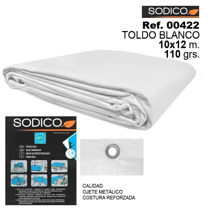 TB1054 White Awning 10x12M 110GRS