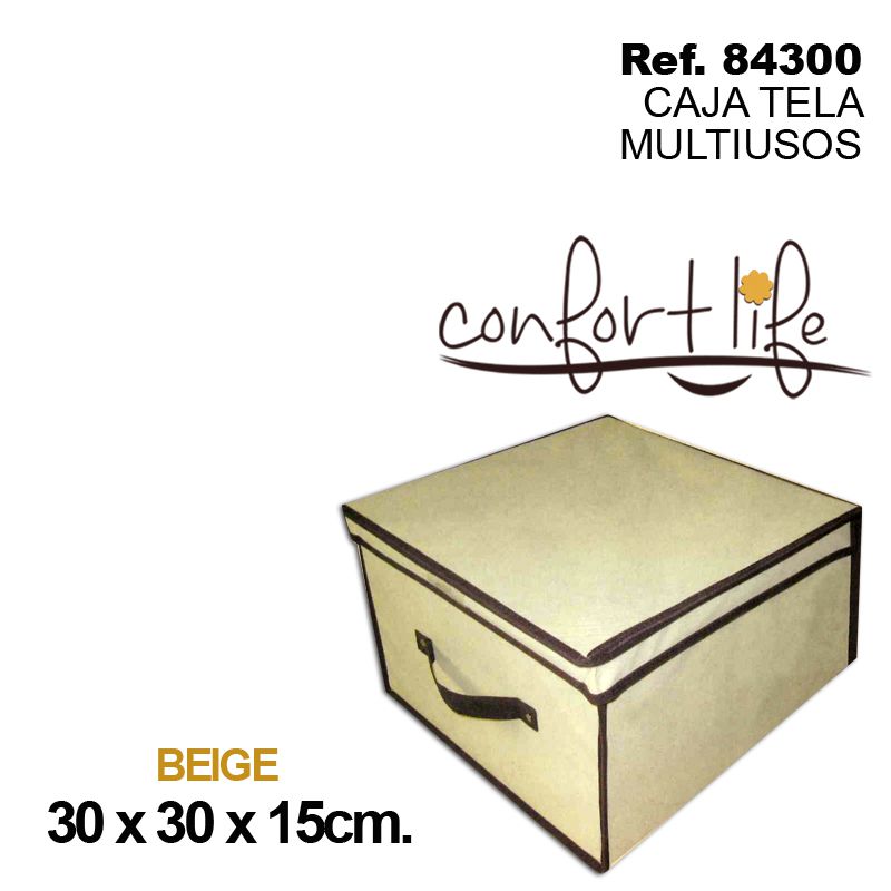 TB1144 Beige Multi-Purpose Fabric Box (30x30x15cm)