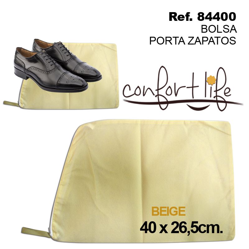 TB1147 BEIGE SHOE BAG 40X26.5CM