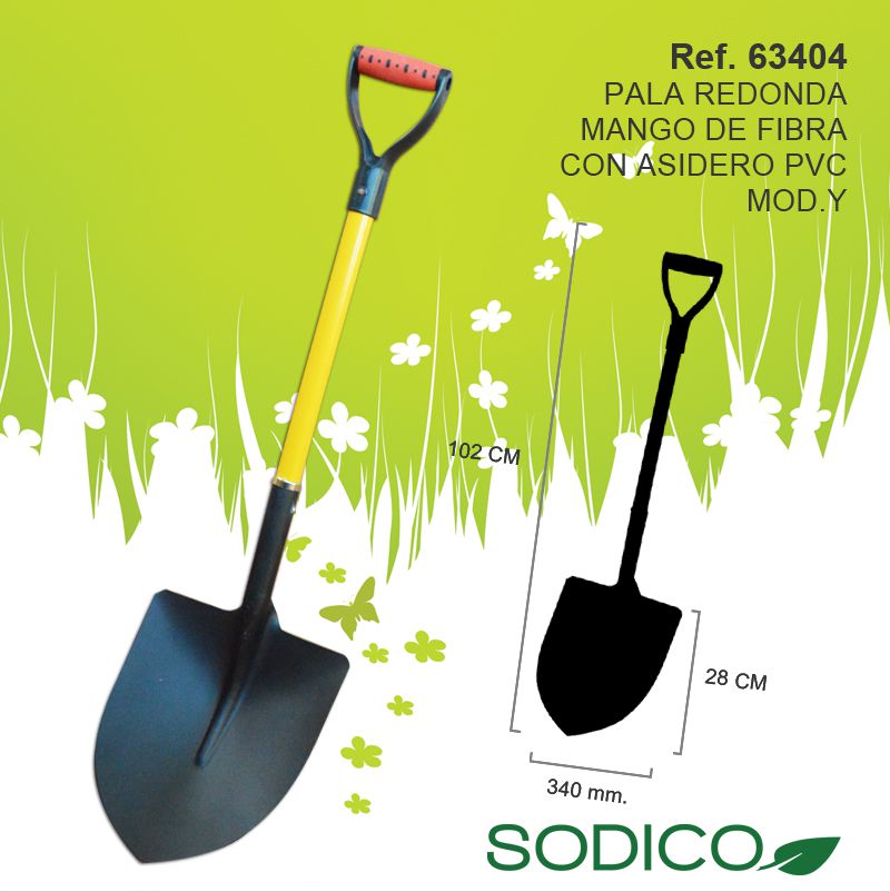 TB1192 Round Shovel with Fiber Handle and PVC Container - Model Y