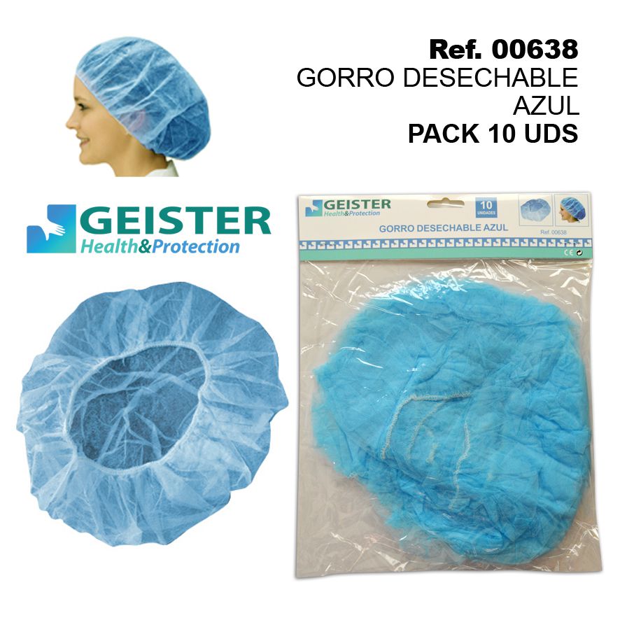 TB1229 Blue Disposable Cap 10UDS