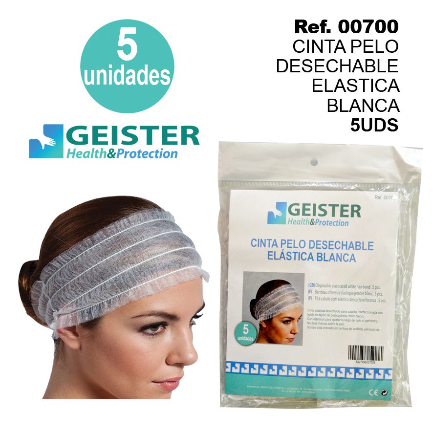 TB1248 Disposable elastic pink hair clip, 5 units