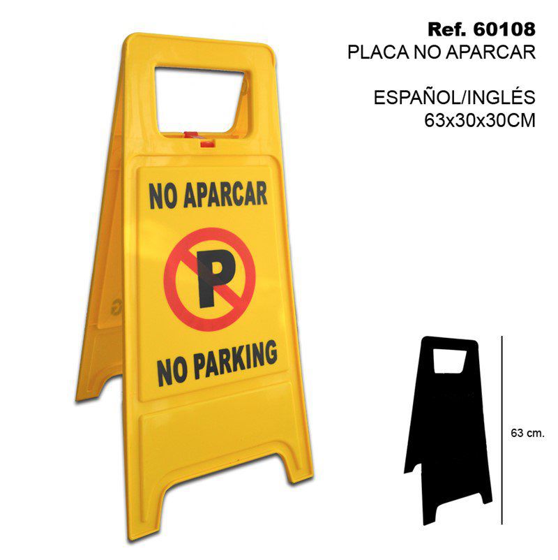 TB1288 NO PARKING PLATE ESP/ING 63x30x30CM