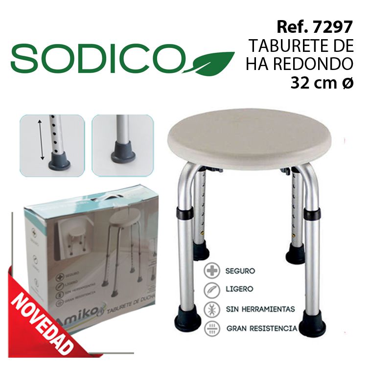 TB1293 Rounded Shower Stool 32CM DIAM
