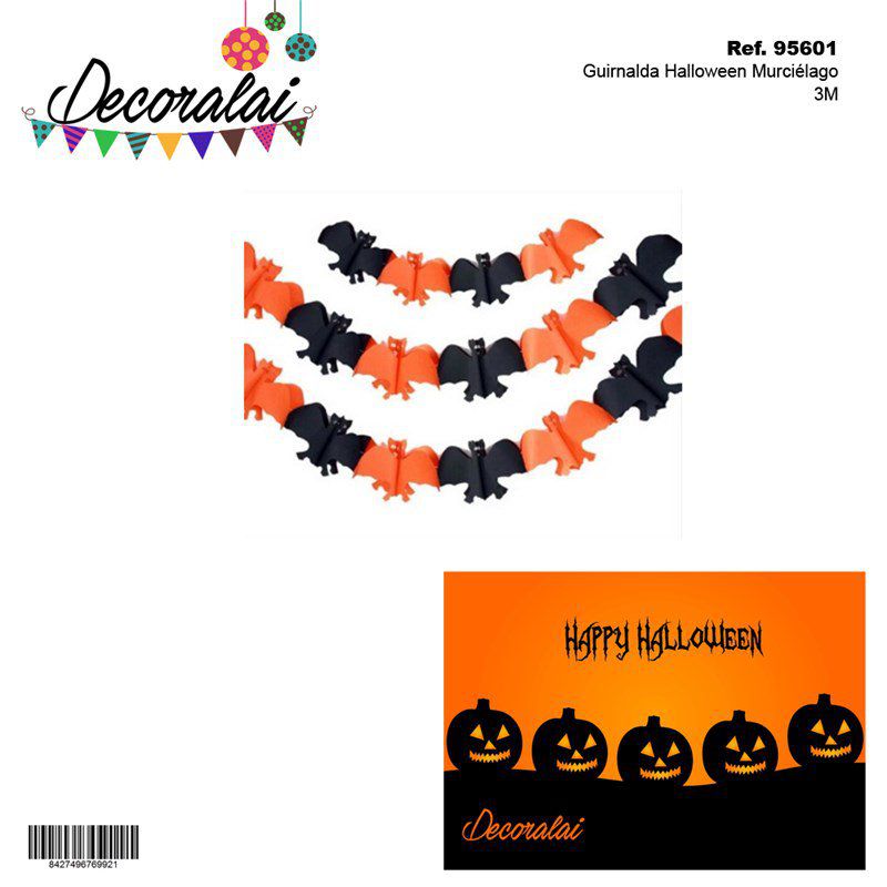 TB1296 Halloween Bat Garland 3M
