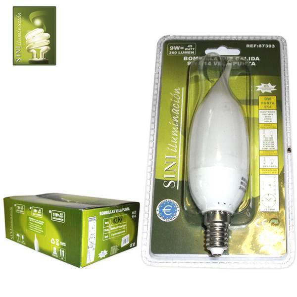 TB1435 Warm Light Bulb 11W E27 Candle Tip