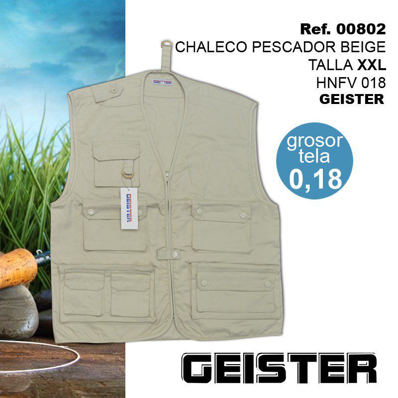TB1454 Beige XXL Fisherman Vest HNFV 018