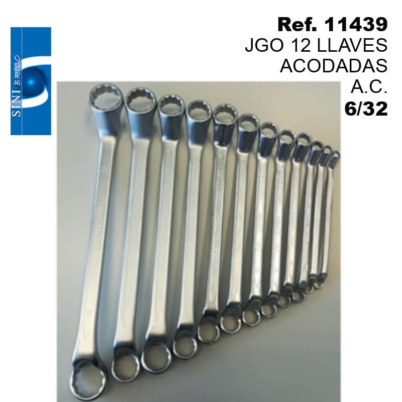 TB1483 A set of 12 adjustable angle wrenches, suitable for various DIY and professional maintenance tasks.