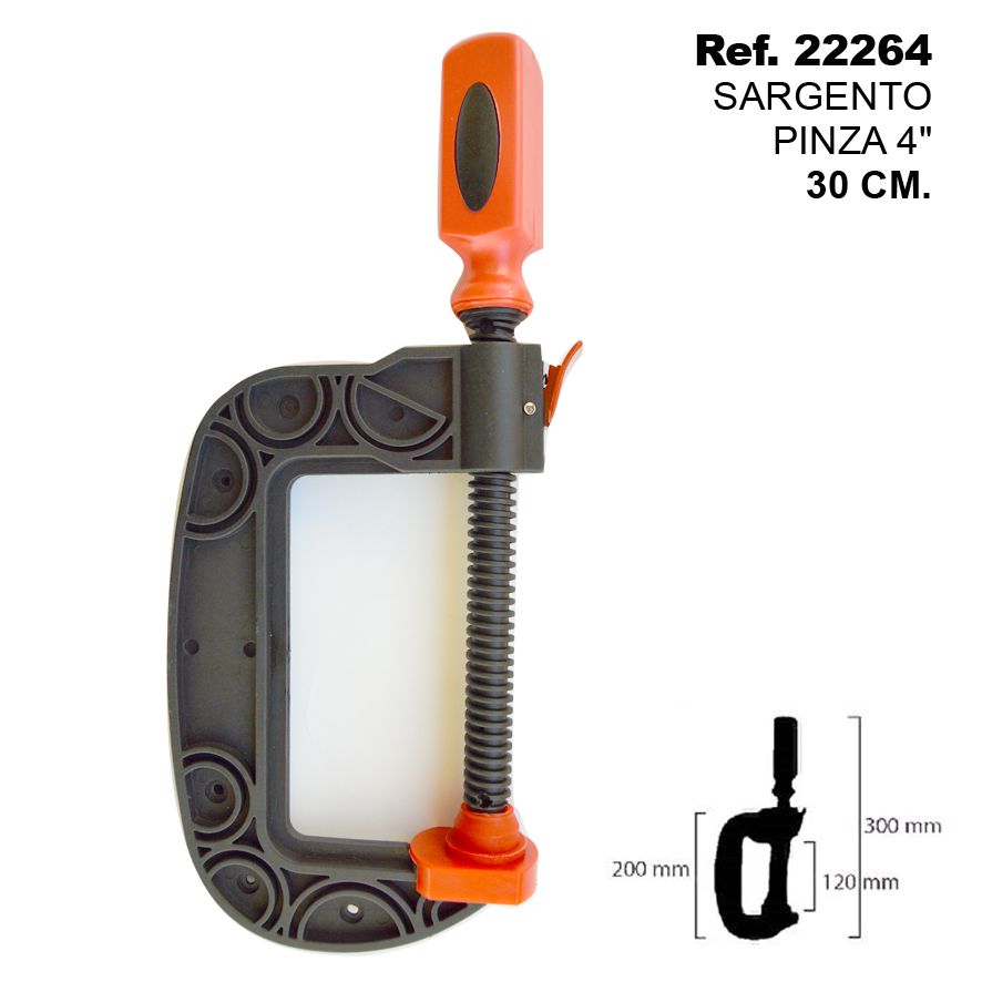 TB1498 Quick-Adjust G-Clamp / C-Clamp / Ratchet G-Clamp 4"