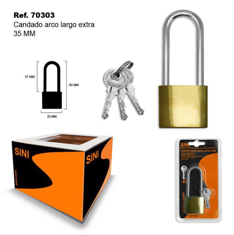 TB1585 Extra Long Arc Padlock 35 MM