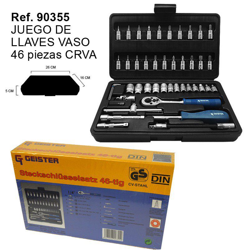 TB1620 Set of 46 Cr-V Box Wrenches