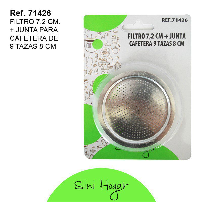 TB1698 Filter 7.2 CM + Gasket for 9-Cup Coffee Maker 8 CM
