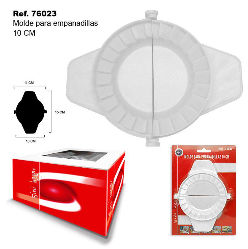 TB1781 A mold for empanadas with a 10 cm diameter, ideal for shaping savory pastries.