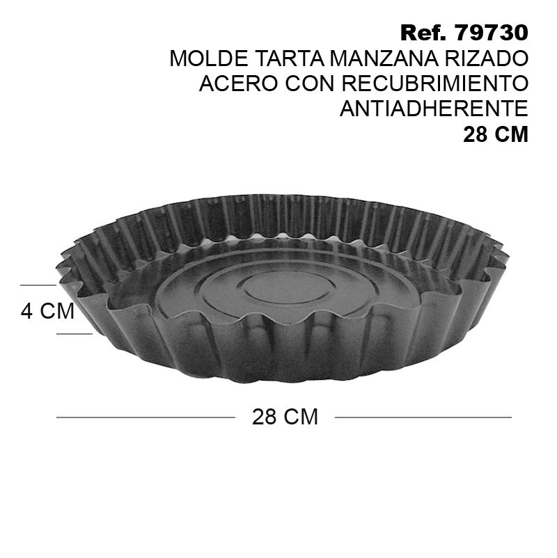 TB1866 Crimped Apple Tart Mould Steel with Non-stick Coating