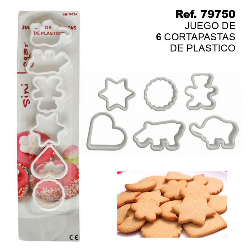 TB1868 Set of 6 Plastic Dough Cutters