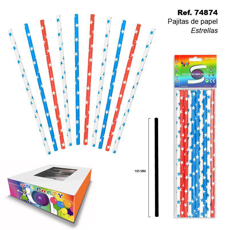 TB1971 Set of Paper Star Straws