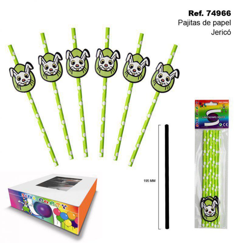 TB1994 Set of 6 Festive Paper Straws