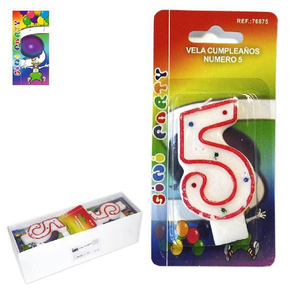 TB2034 Birthday Candle Number 5.