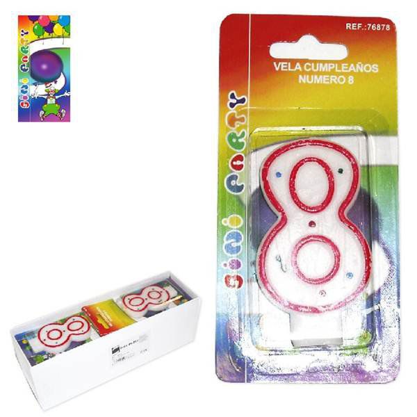 TB2037 Number 8 Birthday Candle