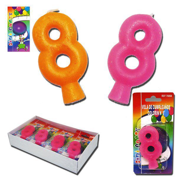 TB2056 Colorin Birthday Candle 8