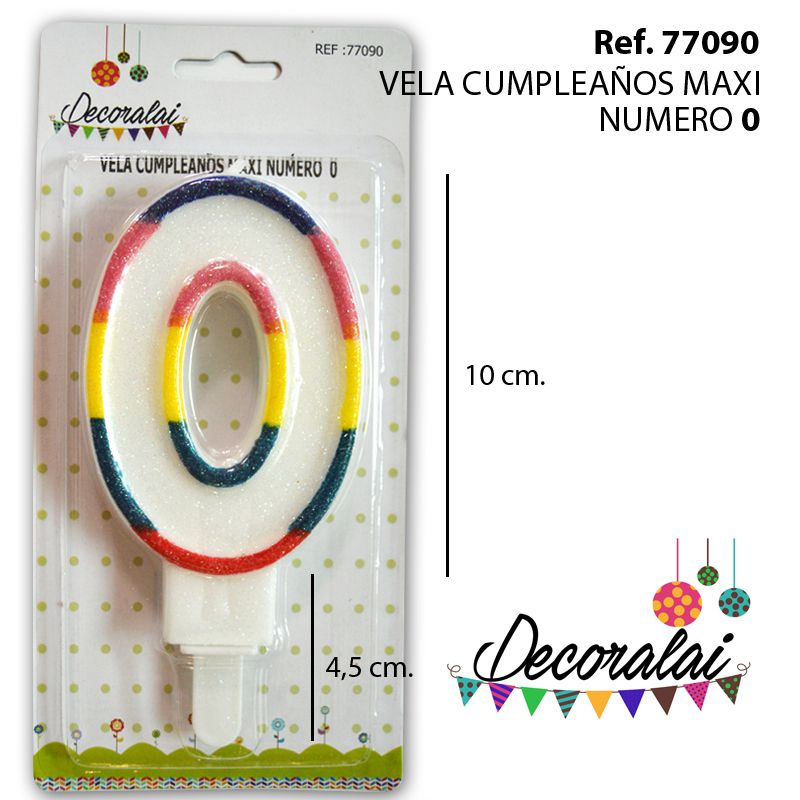 TB2117 Maxi Birthday Candle Number 0