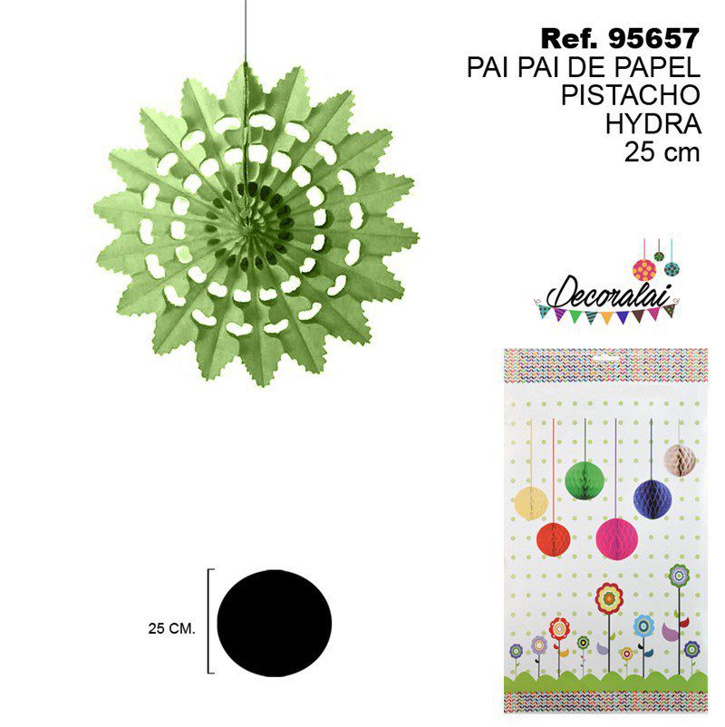 TB2130 Paper streamer/decoration, Pistachio Hydra flavor, 25CM.