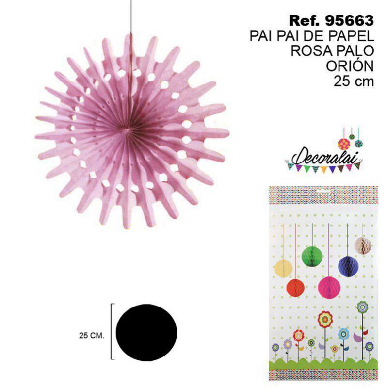 TB2135 Pink Paper Streamer Pole ORION 25CM