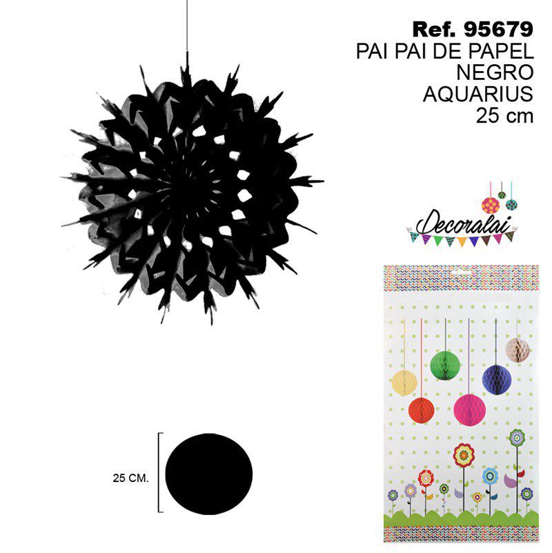 TB2145 Black Aquarius Paper Party Streamer 25CM
