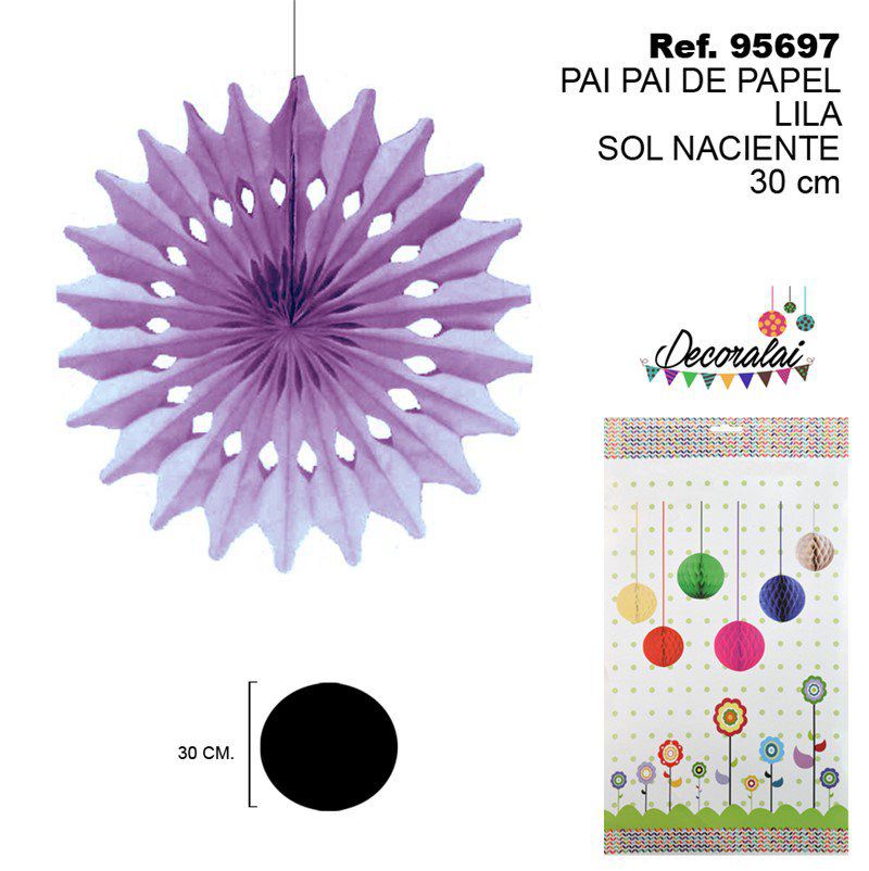 TB2163 Lilac Rising Sun Paper Streamers 30CM