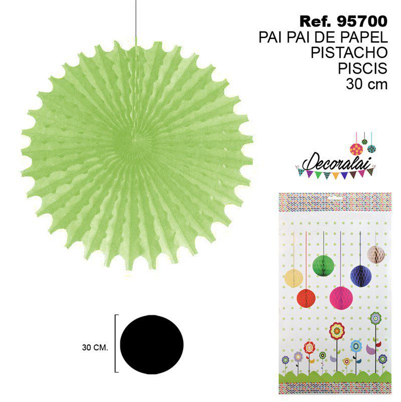 TB2166 PAI PAI Paper Fish Decoration, Pistachio Color, 30cm.