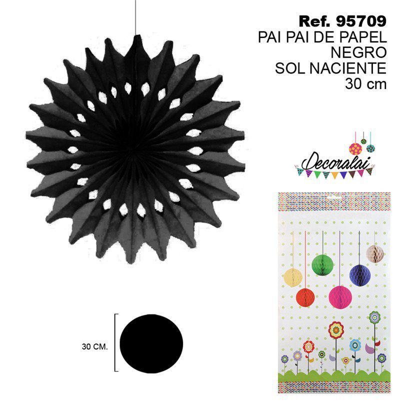 TB2175 Black Paper Streamer, Sunrise Black, 30cm