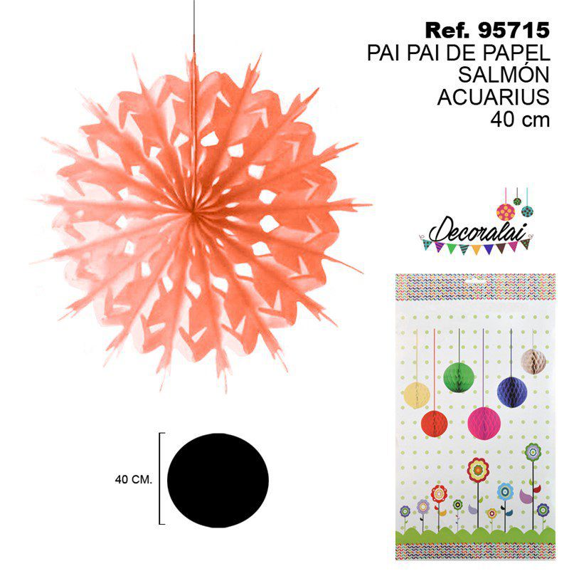 TB2181 Salmon Paper Streamers AQUARIUS 40CM