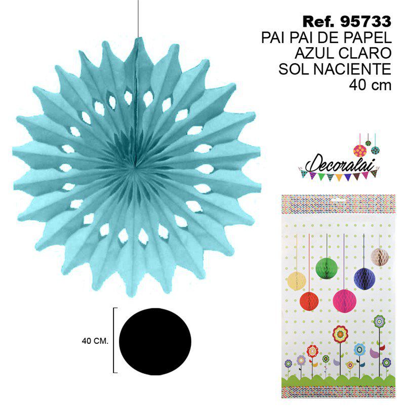 TB2199 Light Blue Sunrise Paper Streamer, 40 CM