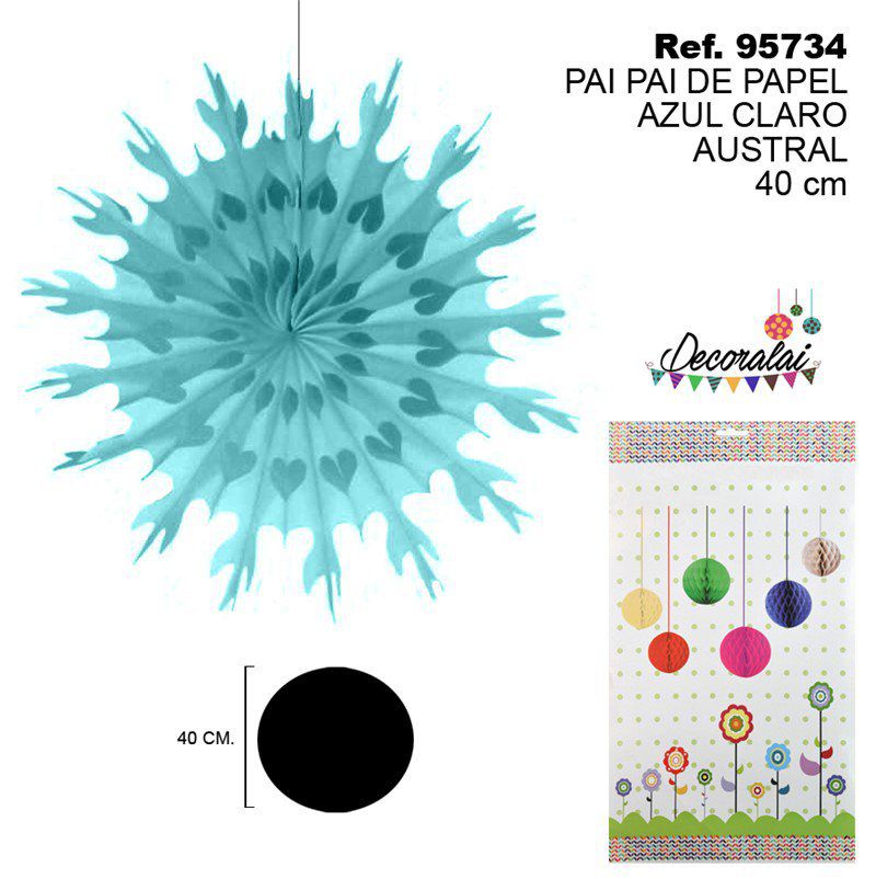 TB2200 PAI PAI Light Blue Paper Australian 40CM streamer/decoration.