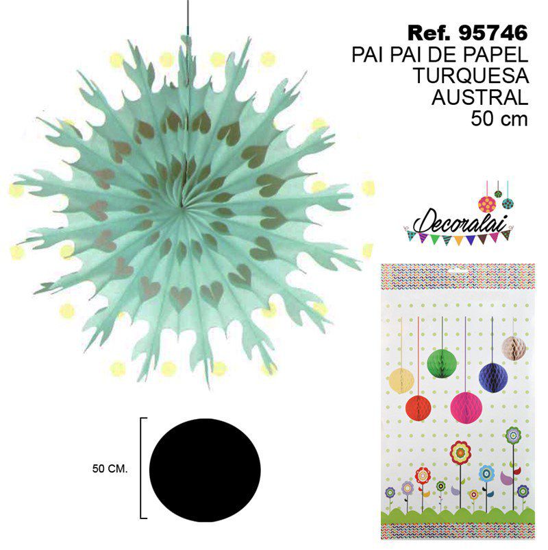 TB2212 Turquoise Australian Paper Streamer 50CM.