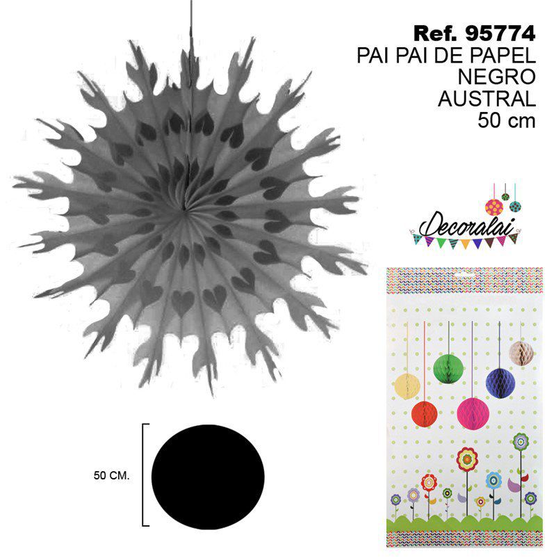 TB2235 Black Australian Paper Streamers 50CM