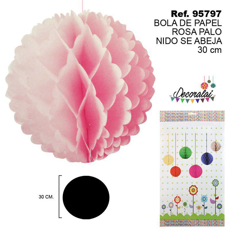 TB2249 Pink Beehive Paper Ball 30CM