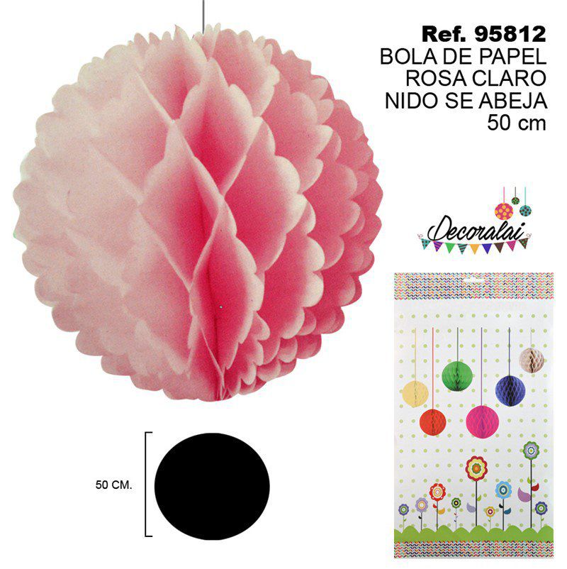 TB2261 Light pink paper ball, beehive design, 50CM.