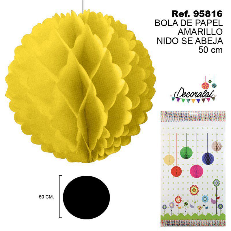 TB2265 Yellow Beehive Paper Ball 50CM