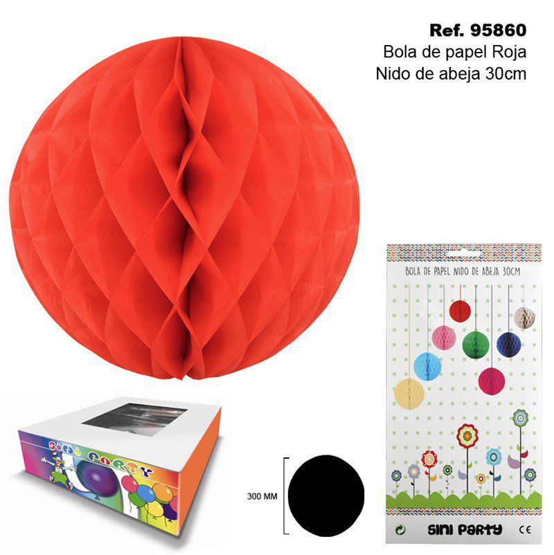TB2299 Red Beehive Paper Ball 30CM