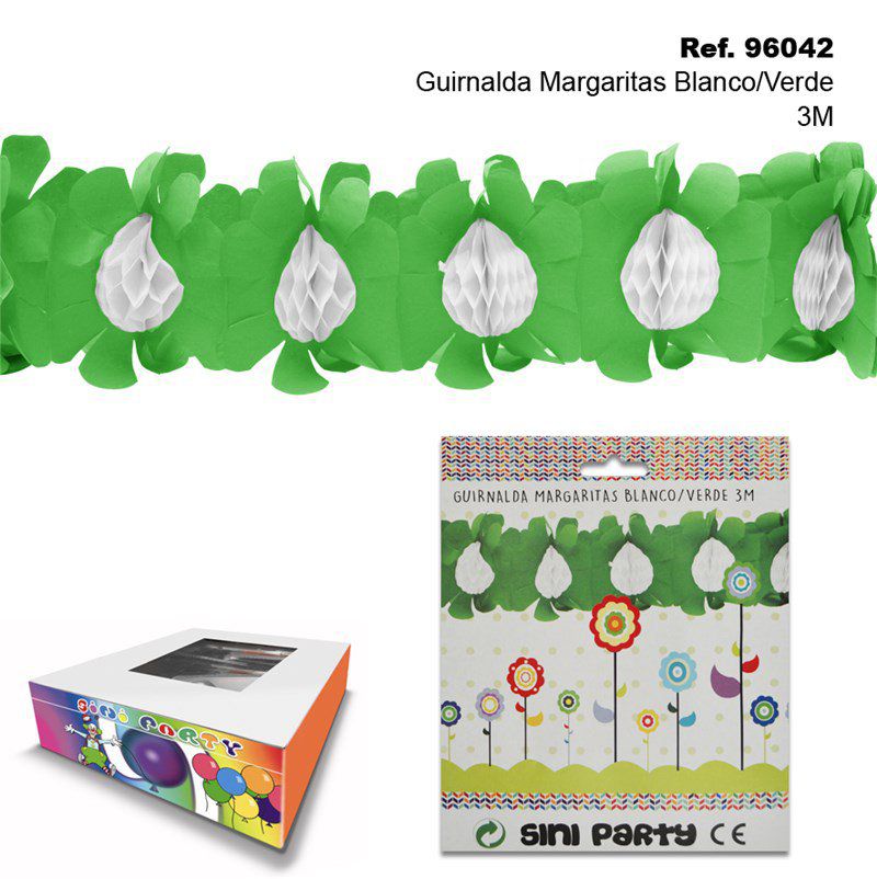 TB2354 Marigold Garland White/Green, 3M
