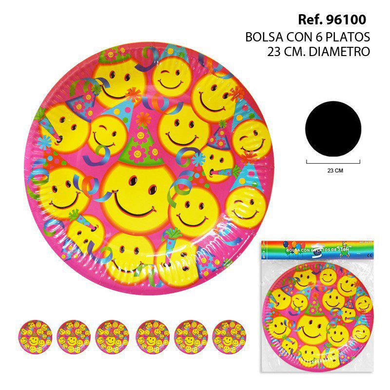 TB2369 Bag with 6 plates of 23 cm
