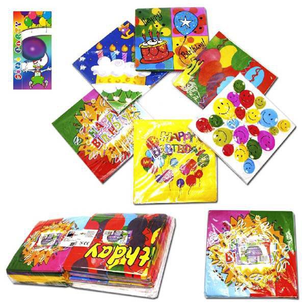 TB2420 Set of 16 napkins, each measuring 33x33 cm.