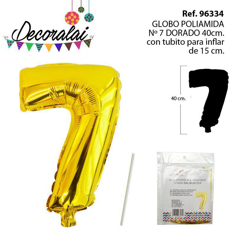 TB2466 Polyamide Balloon No. 7 Golden 40CM with 15CM Inflation Tube