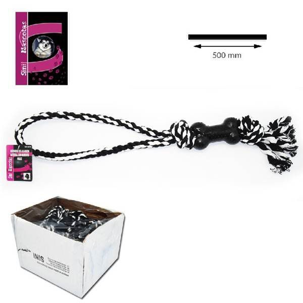 TB2496 Natural cotton rope with a happy bone
