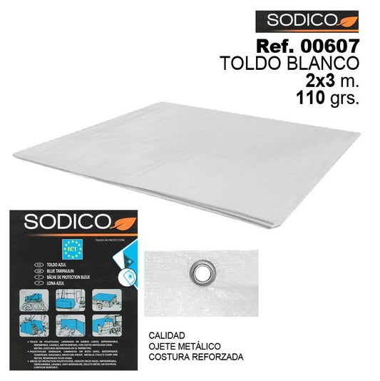 TB1051 White Awning 2x3M 110GRS