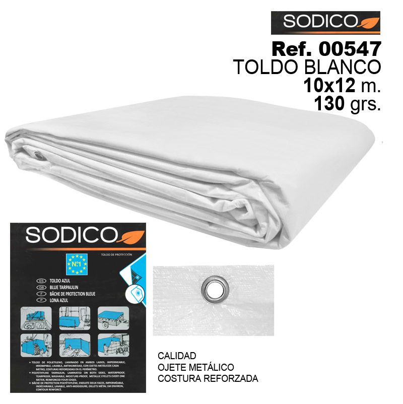 TB1060 WHITE AWNING 10X12M 130GRS