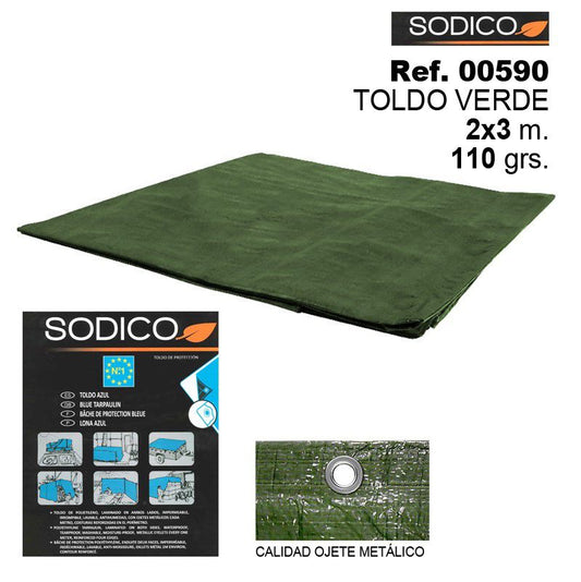 TB1085 Green Awning 2x3M 110GRS