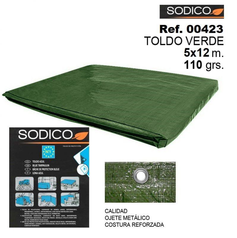 TB1087 Green Awning 5x12M 110GRS