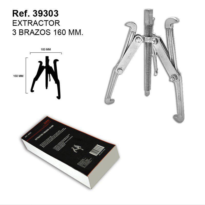 TB1101 EXTRACTOR 3 ARMS 160 MM.